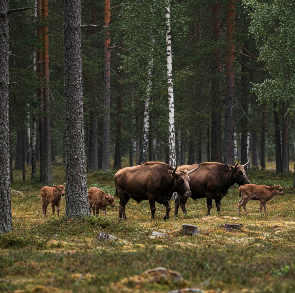 Rewilding och visenter i svensk skog